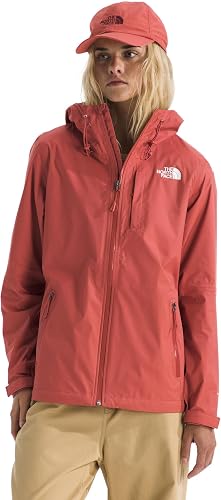 The North Face Women's Alta Vista Rain Jacket - Waterproof, Breathable, Weather Ready Hood with Adjustable Cinch Cord, Mars Dust, Large