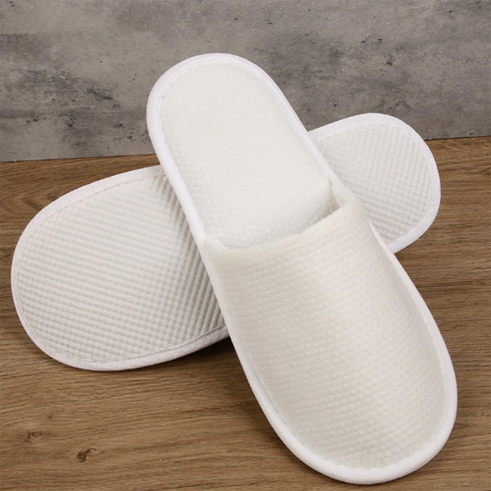 Set di 20 paia di pantofole in spugna bianca Per hotel, spa e ospiti Taglia universale 28x11 cm