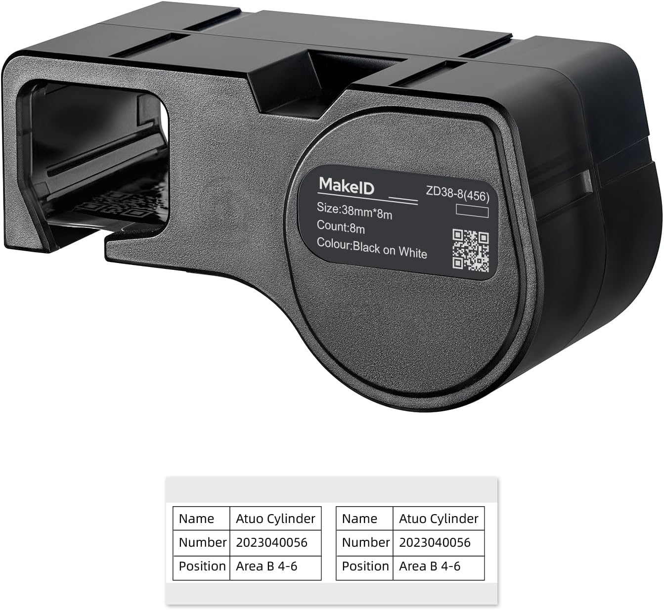 MakeID D50 All-Weather PET Label Cartridge for Indoor/Outdoor Component and Equipment Labeling, Safety Identification, Asset Tracking, Electrical Labeling - for D50 Label Printer