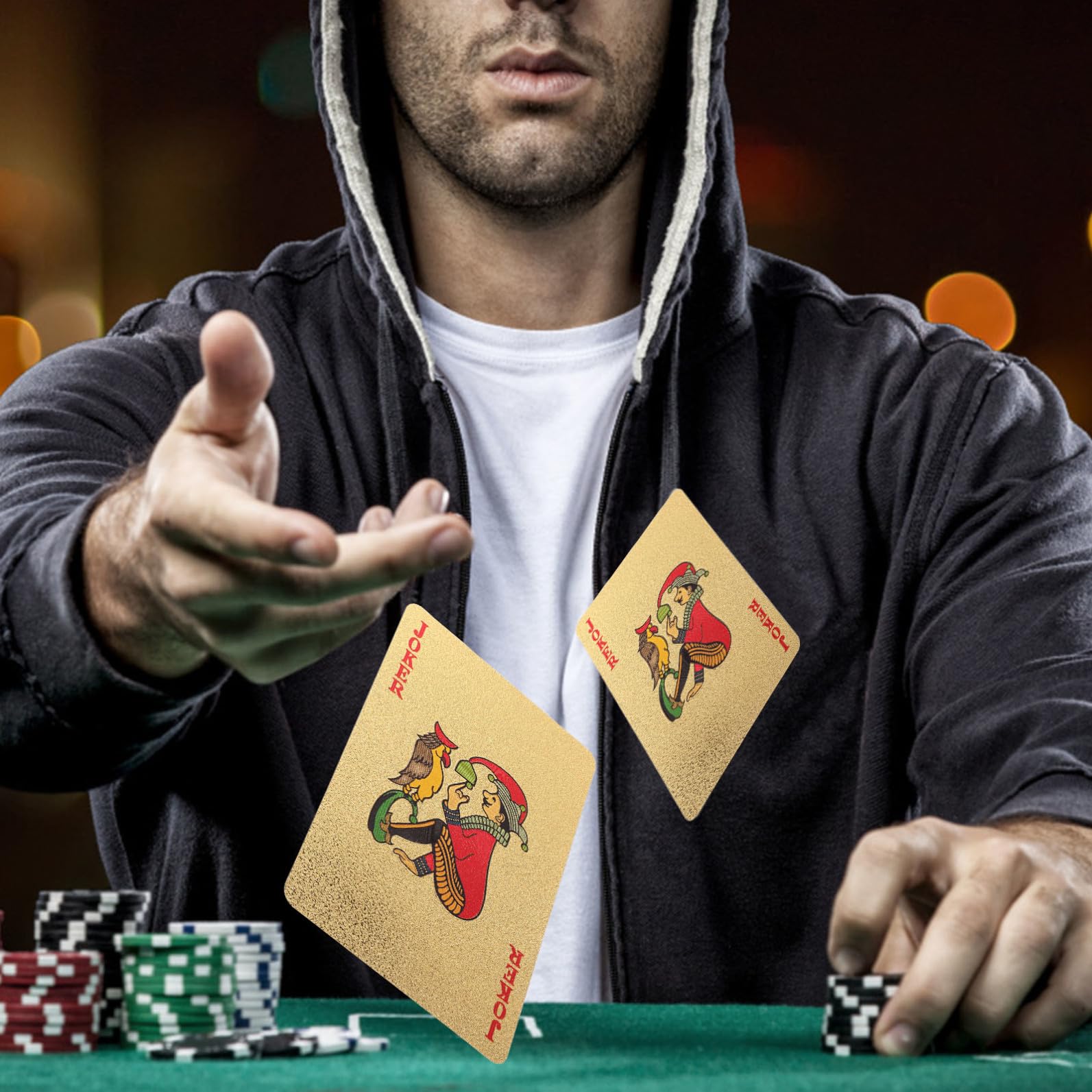 TOYANDONA 3 Pezzi1 Giocando a Carte Carta Da Gioco Impermeabile Carte Da Gioco Da Tavolo Chip Di Gioco Punteggio Carta Da Gioco Del Poker Strumento Per Feste Di Poker Drago Pvc