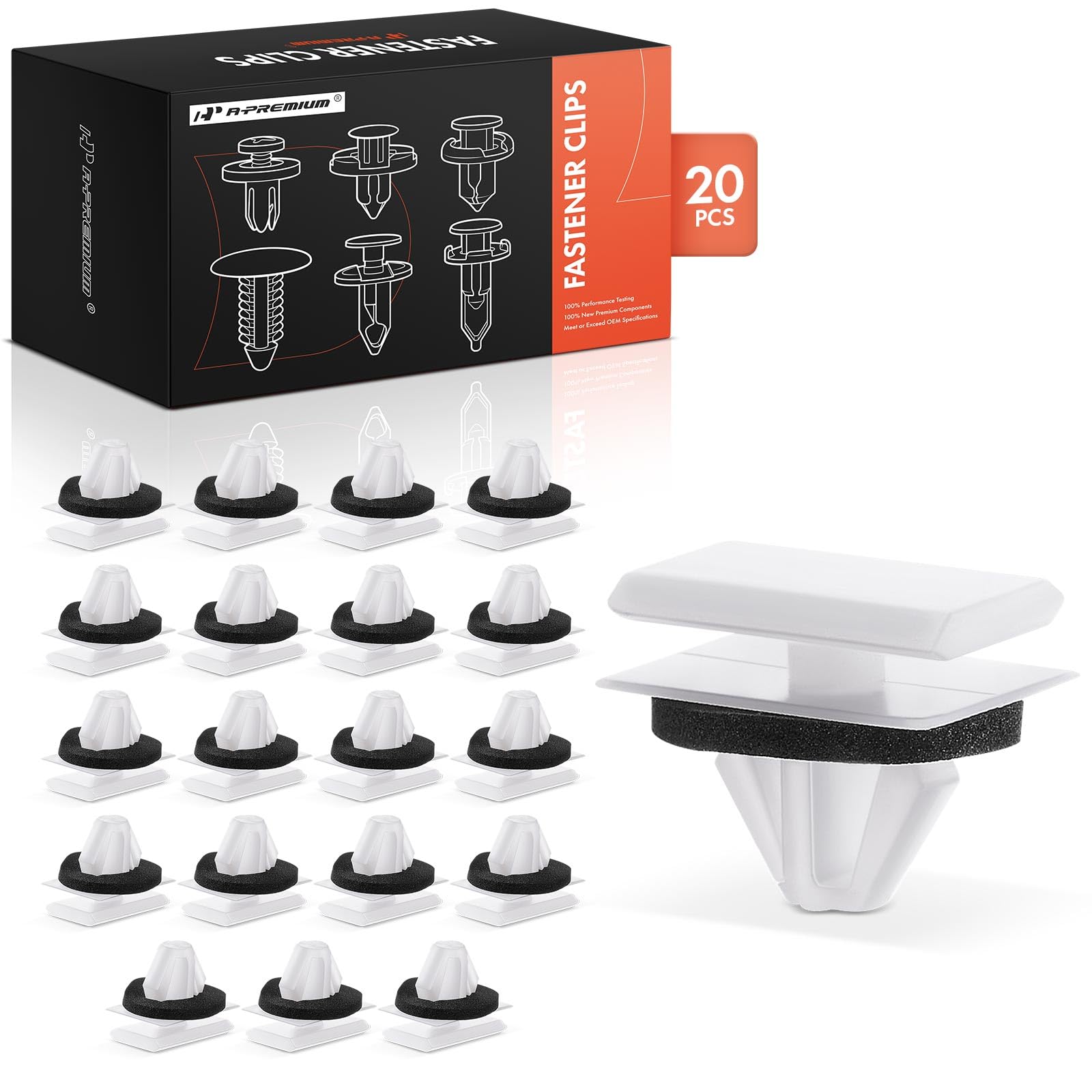 Cierres de clip de nailon A-Premium para Geo Tracker y GM, retenedores de 11 mm (20 uds) 8