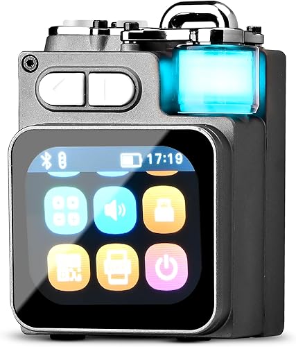 Mini altavoz Bluetooth, altavoz portátil inalámbrico inteligente con pantalla táctil, sonido HD fuerte, luces LED, BT5.4, audio pequeño todo en uno