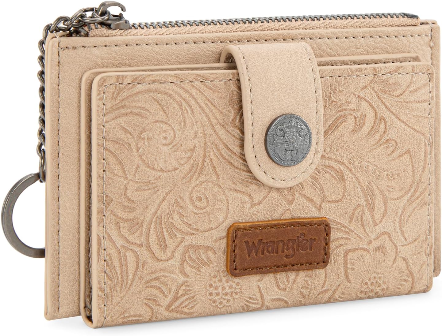Montana West X Wrangler Small Ladies Wallet Rfid Blocking Credit Card Holder Simpl Womens Wallets Minimalist & Compact Keychain Card Organizers with Zipper Coin Pocket - Image 7