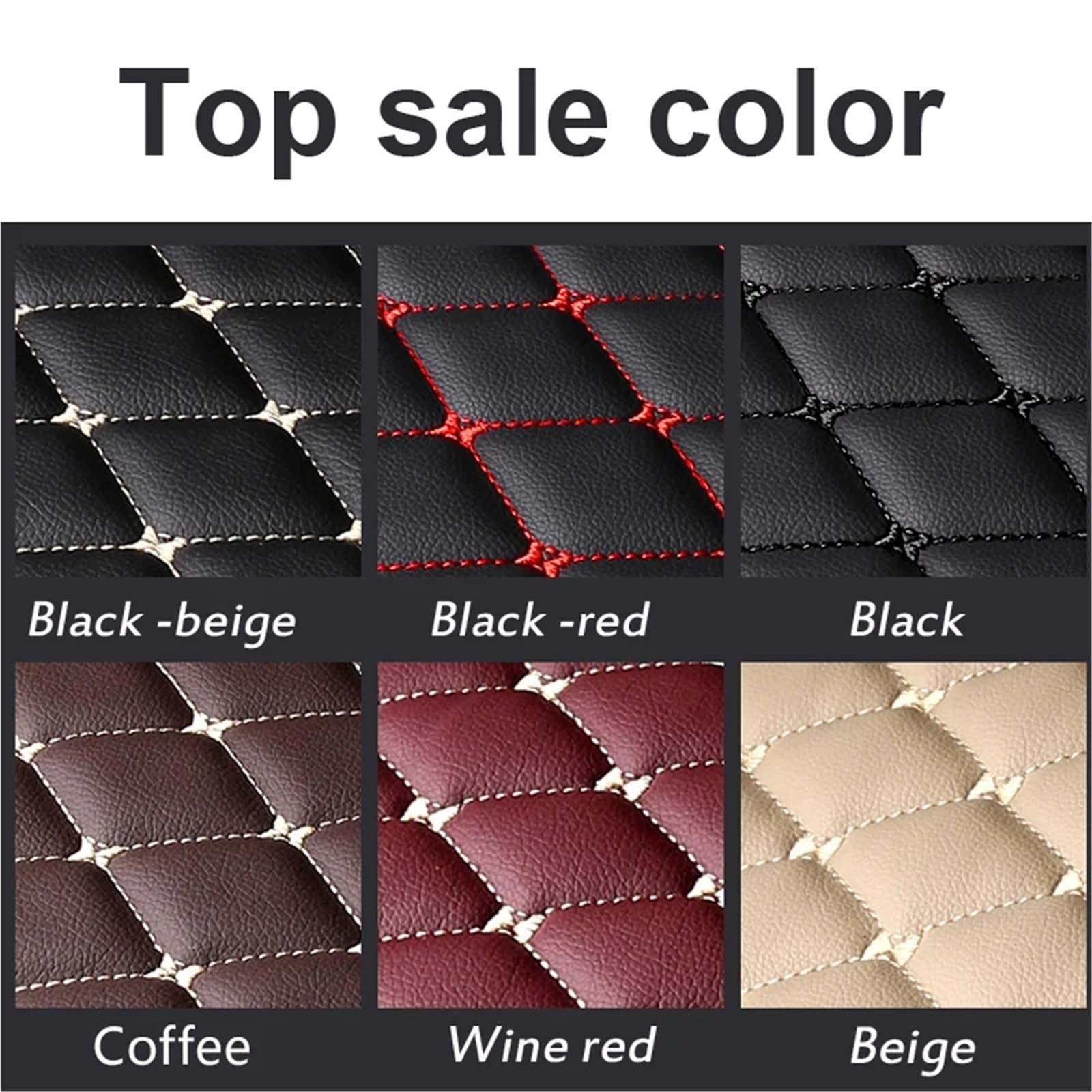 Carpet Cargo Liner Mata do bagażnika samochodowego pasująca Audi A7 2019 2020 2021, wykładzina, dywanik, części wewnętrzne, akcesoria, pokrowiec(Black and Beige)