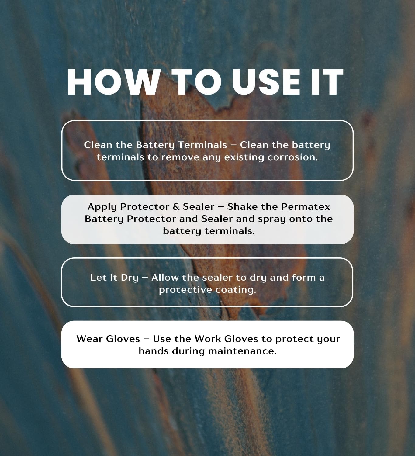 4X Permatex Battery Protector and Sealer 5 oz Bundle with Work Gloves – Helps Deter Terminal Corrosion, Improve Electrical Flow, and Support Longer Battery Performance – Gift Set (5 Items)