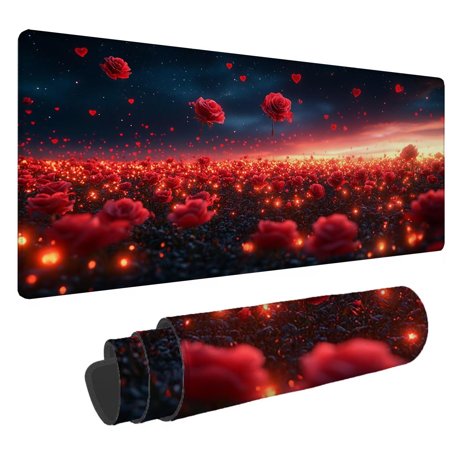 Czerwona podkładka pod mysz XXL różowa podkładka pod mysz 1000 x 500 x 4 mm podkładka pod mysz dla graczy, podkładka pod mysz do laptopa, podkładka pod mysz i klawiaturę A-608