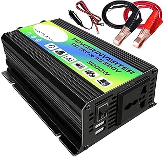 Inversor,Inversor Onda Pura 3000W 12V a 220V / 110V ACTUALIZADOR DE POTERA DEL CAPA CONVERADOR ADAPTADOR DE CARGADOR DE USB DUAL USB Transformador de voltaje modificado
