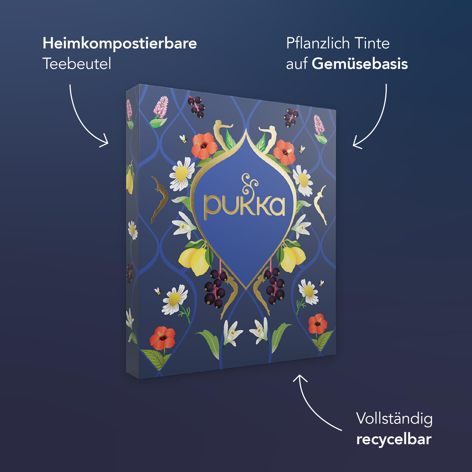 Pukka Tee Geschenkset, Bio Kräutertee, Tee Box, Nachhaltiges Tee Set, Ideal für jeden Anlass, Geschenkidee, 9 Varianten,45 Teebeutel