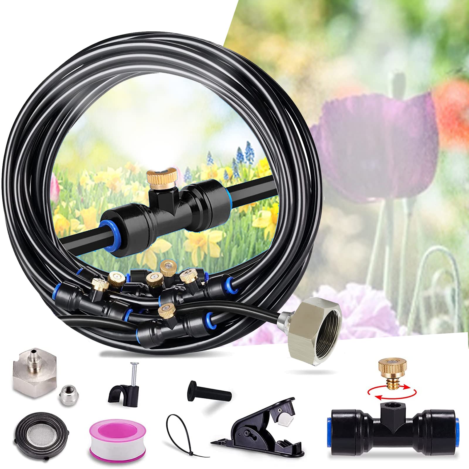 Buy Fullwatt 82FT Misters for Outside Patio, Misting Cooling System