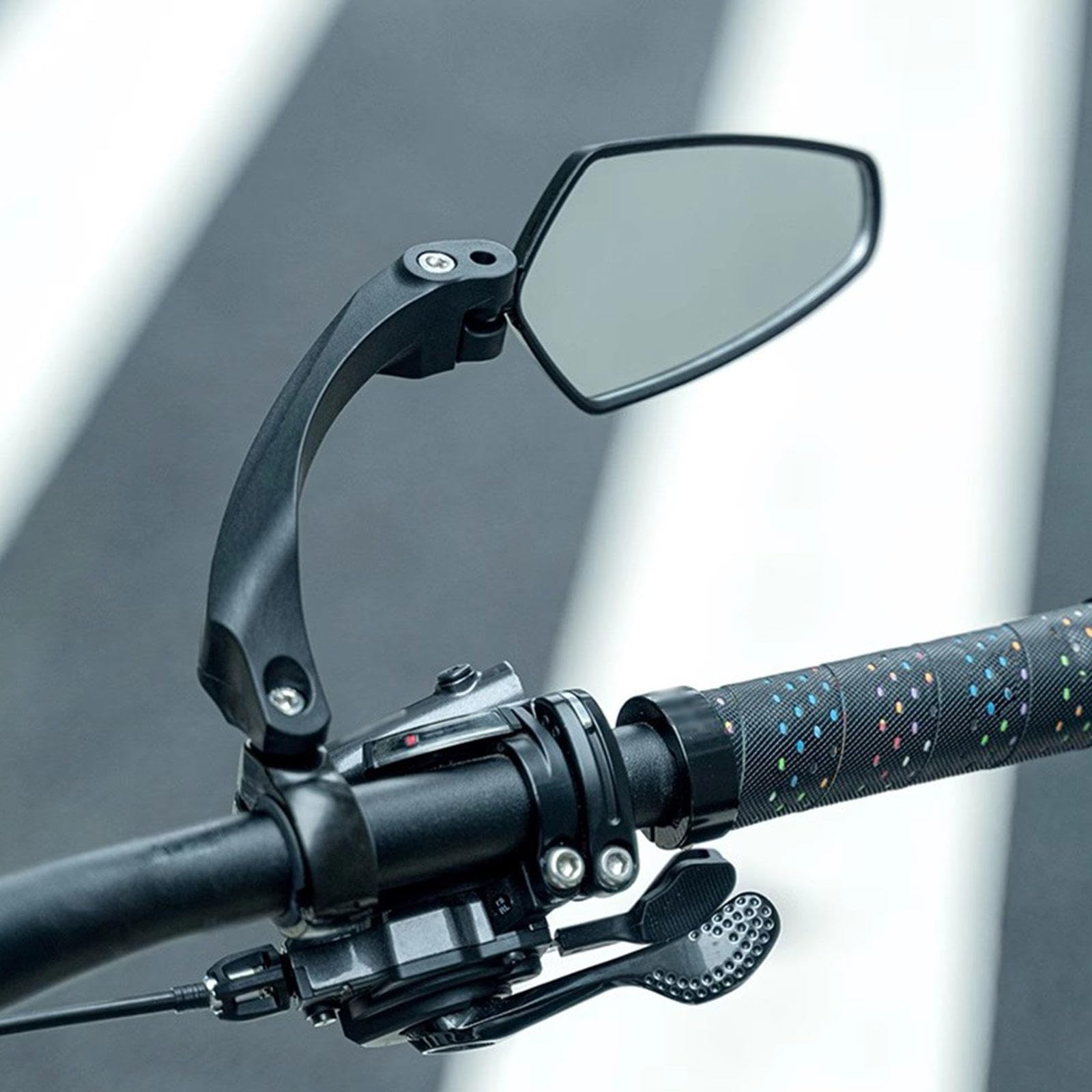 Miroir de Vélo de Guidon Lentille Acrylique de Rétroviseur de Vélo de Rotation à 360 ° Accessoires de Rétroviseur de Vélo Sûrs pour Vélo de Route de Montagne Scooter Moto,1 Pair
