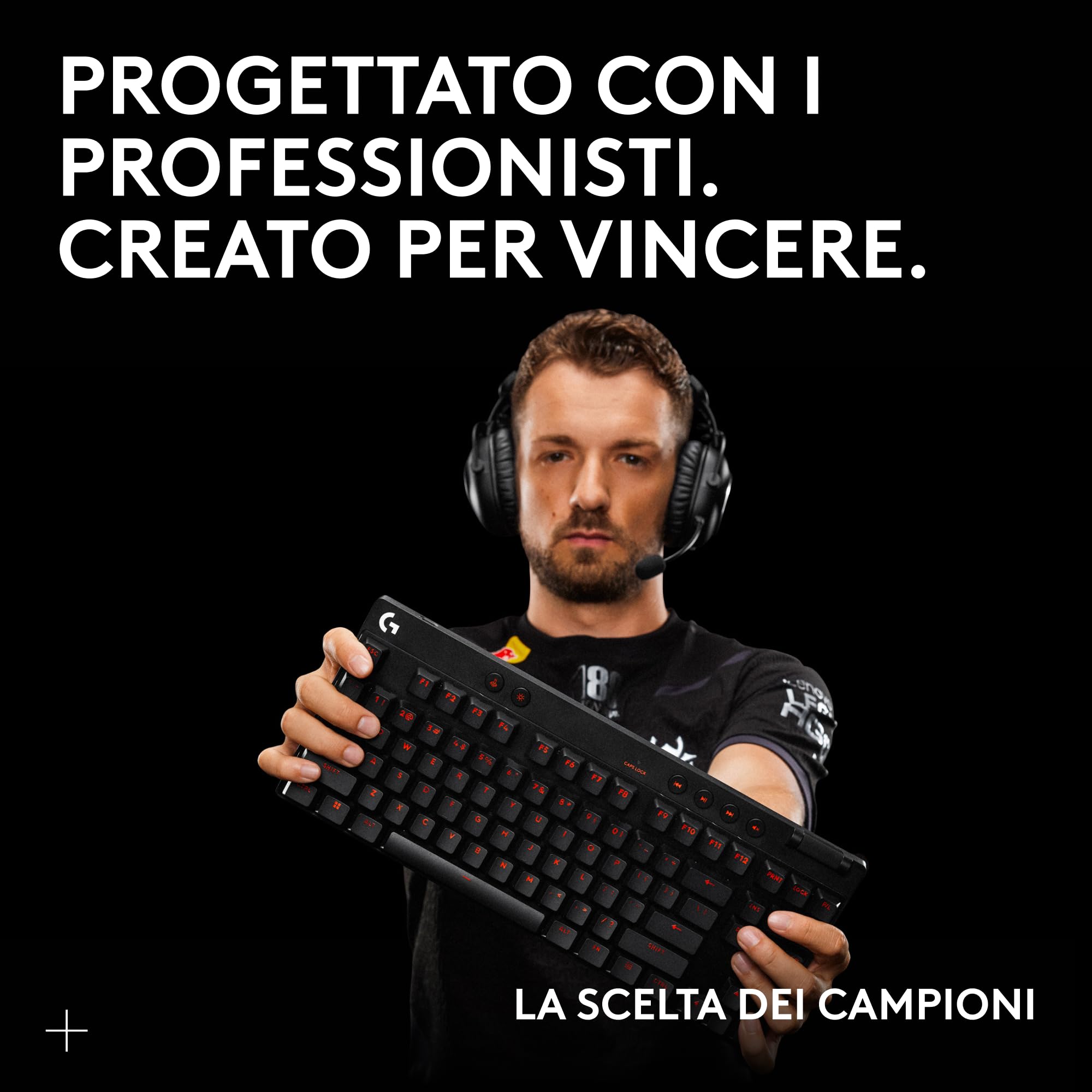 Logitech G PRO X TKL RAPID, tastiera gaming senza tastierino numerico | Interruttori analogici magnetici, modalità di attivazione rapida, azionamento e RGB personalizzabile, US INT'L QWERTY - Nero