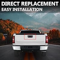 Vista 4 de PIT66 Bisel de manija de puerta trasera negra compatible con Chevy Silverado/GMC Sierra GM1916107 2007 2008 2009 2010 2011 2012 2013 2014