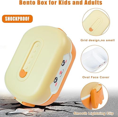 Miniatura 4 de SUNPRO Bento Lunch Box for Kids and Adults - Dishwasher and Microwave Safe, BPA and PVC-Free Snack Container (MIXCOLOR-C)