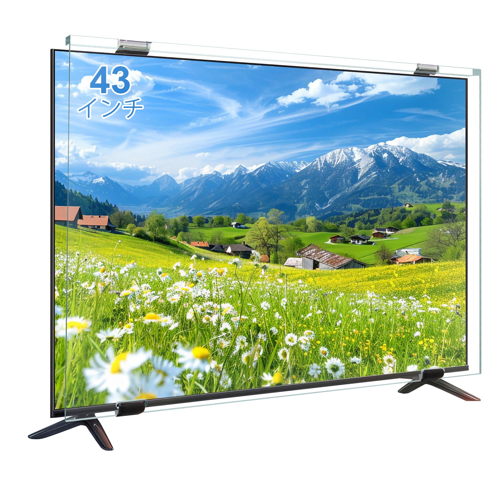 Amazon | Olycism 液晶テレビ保護パネル 43インチ 角丸デザイン