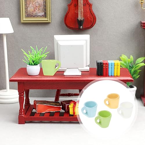 Miniatura 2 de Zerodeko 16 mini tazas de café a escala 1 6, tazas de resina, taza de té, casa de muñecas, miniaturas, alimentos, cocina, decoración de