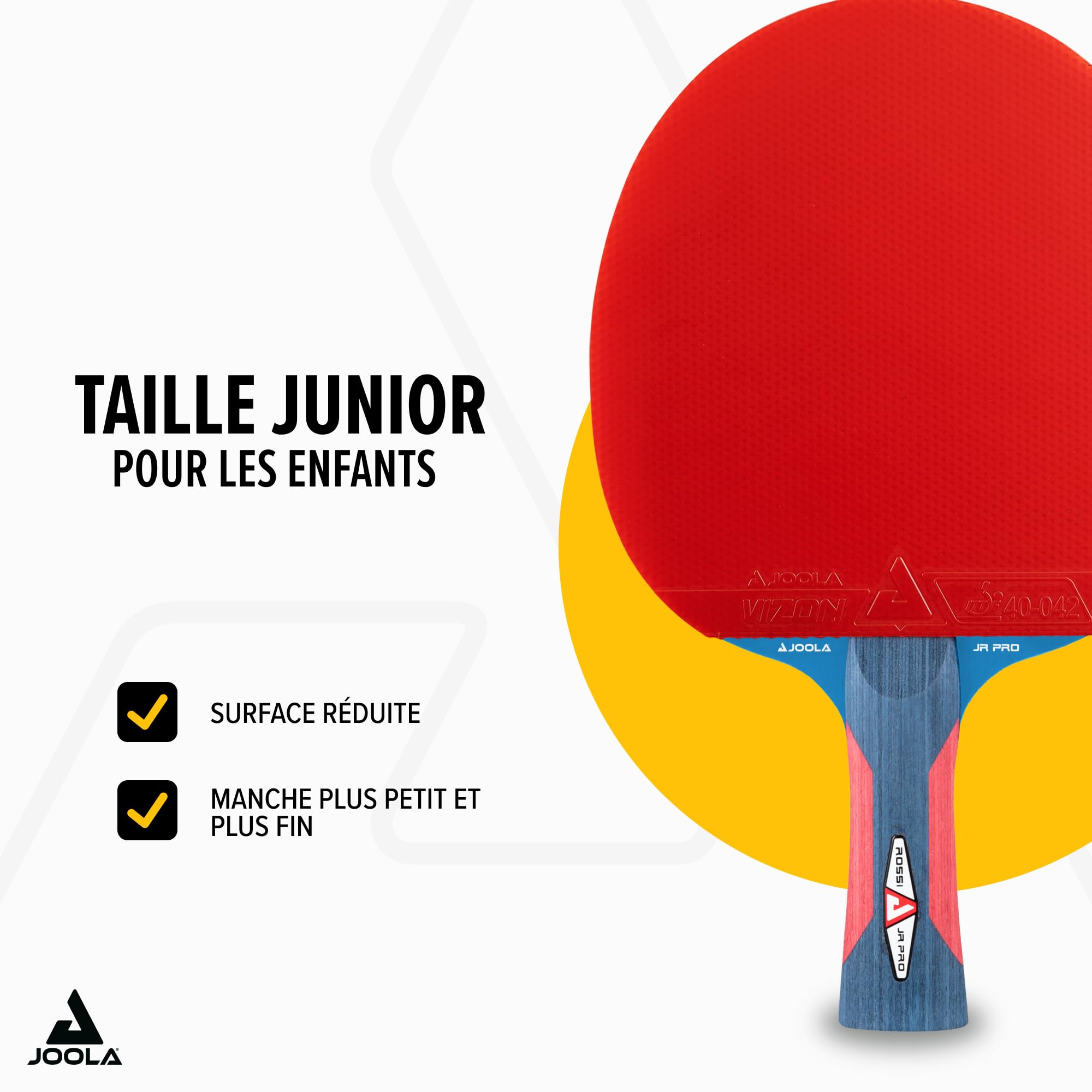 JOOLA Raquette de Tennis de Table Tête de Cheval Junior Pro ITTF 5 étoiles Enfant, 1.8 mm