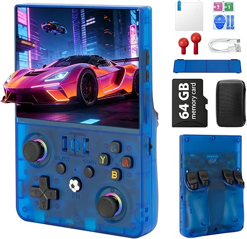 Miniatura 18 de RG36PRO - Consola de juegos portátil – Compatible con 30000+juegos clásicos, tarjeta TF 64G, sistema de código abierto, pantalla de 3.5 pulgadas,