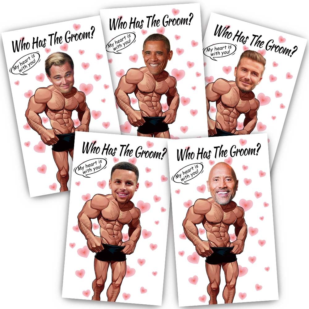 ukebobo Cute Bridal Shower Games - Scratch Off Bridal Shower Game.Funny Bachelorette Party Games - Who Has The Groom - 33 Sheets-Pink