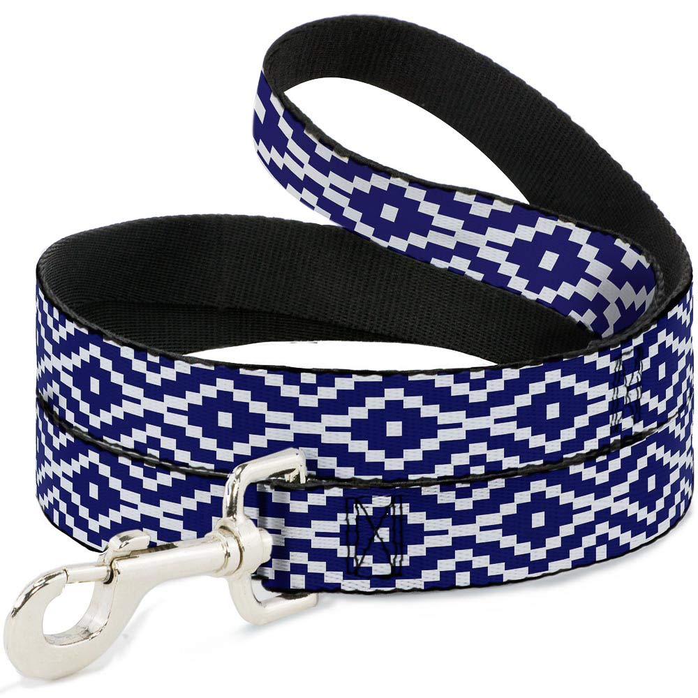 Laisse pour chien géométrique accessoire de promenade ajustable noir et blanc Buckle-Down
