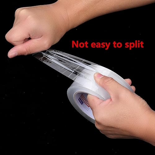 Miniatura 6 de Cinta de embalaje transparente rosa (6 rollos), cinta de embalaje resistente para Express, almacén, oficina, casa, 2.7 mil de grosor, 1.88 pulgadas