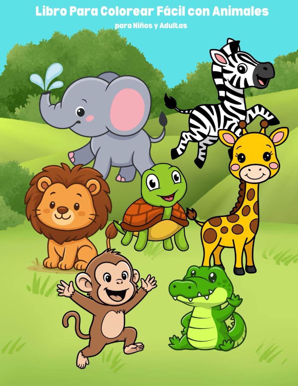 Libro Para Colorear con Animales: para Niños y Adultas