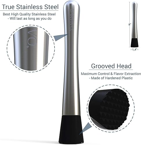 Miniatura 7 de BARVIVO Paquete de bar 1 mezclador de bebidas, 1 juego de coctelera y 1 juego de posavasos para bebidas. Crea cócteles increíbles con este paquete