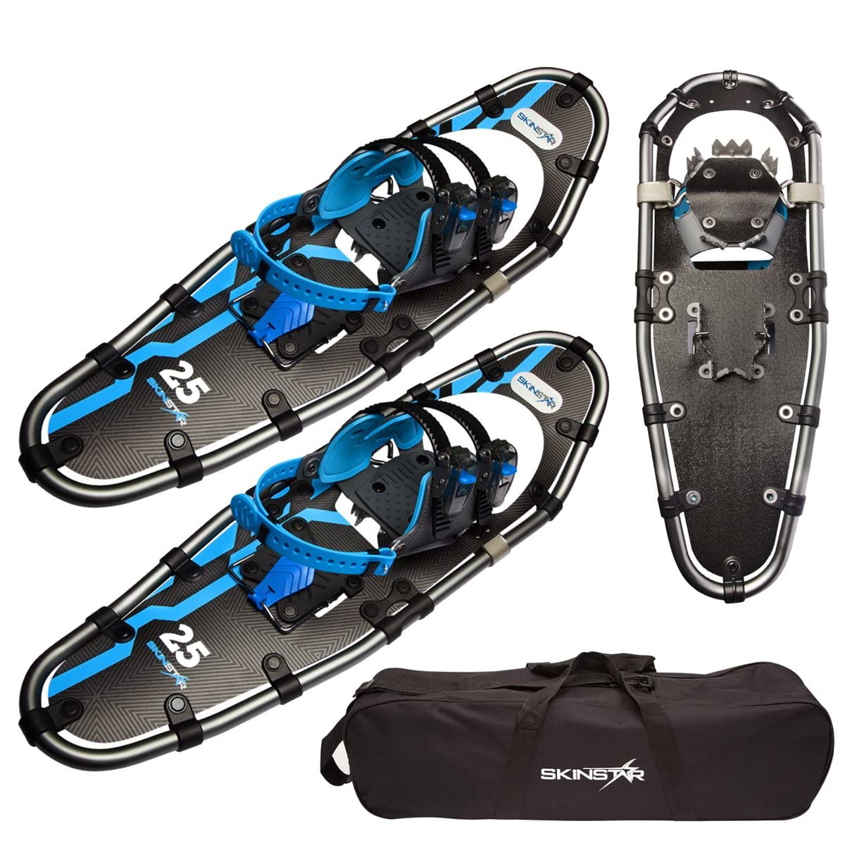 SkinStar Raquettes à neige avec cadre en aluminium 25" - Charge maximale : 100 kg