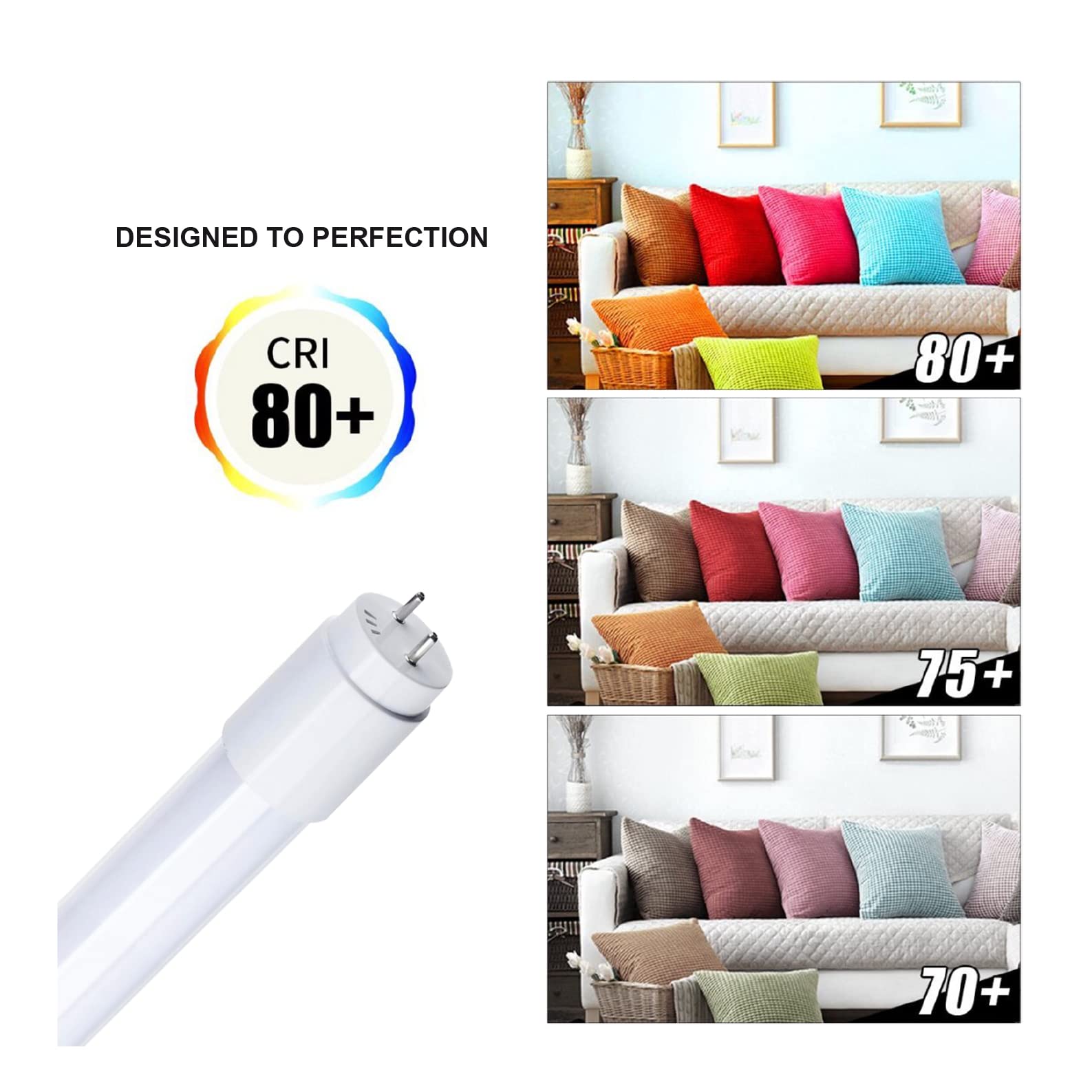 LED ATOMANT Pack 4x Tubo LED 150cm 24W, Color Blanco Neutro (4500K), Standard T8 G13, 2400 lumenes, Cebador LED incluido