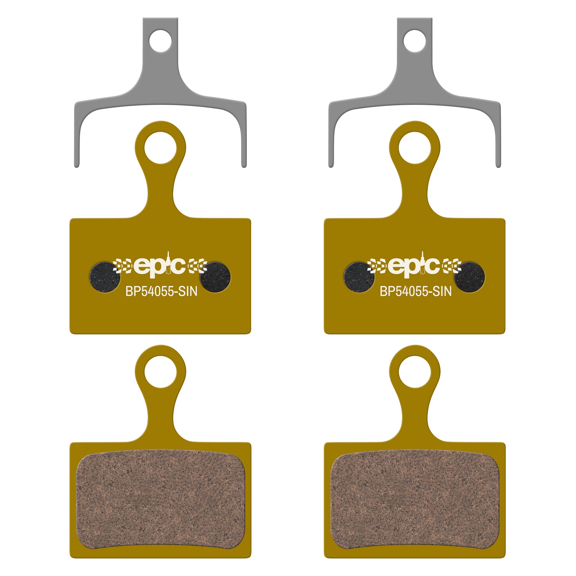 epic Disc Brake Pads for Shimano Brakes | K03S, K04S, K05S, K05S-RX | Fits 105, Dura-Ace, GRX, Ultegra, XTR | Organic, Sintered & Ceramic Options | 2 Sets (Sintered)