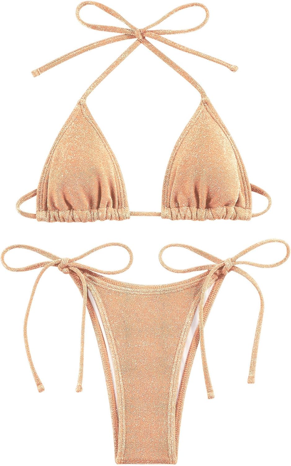 Bikini Sets Women Thongs Cheeky Two Piece Swimsuit Sexy Swimwear Triangle Cute Bathing Suit String