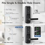 Smart Keypad Door Lock and Handle: Nyboer Keyless Entry Lock for Front Door, Fingerprint Digital Code Lock, Easy Installation