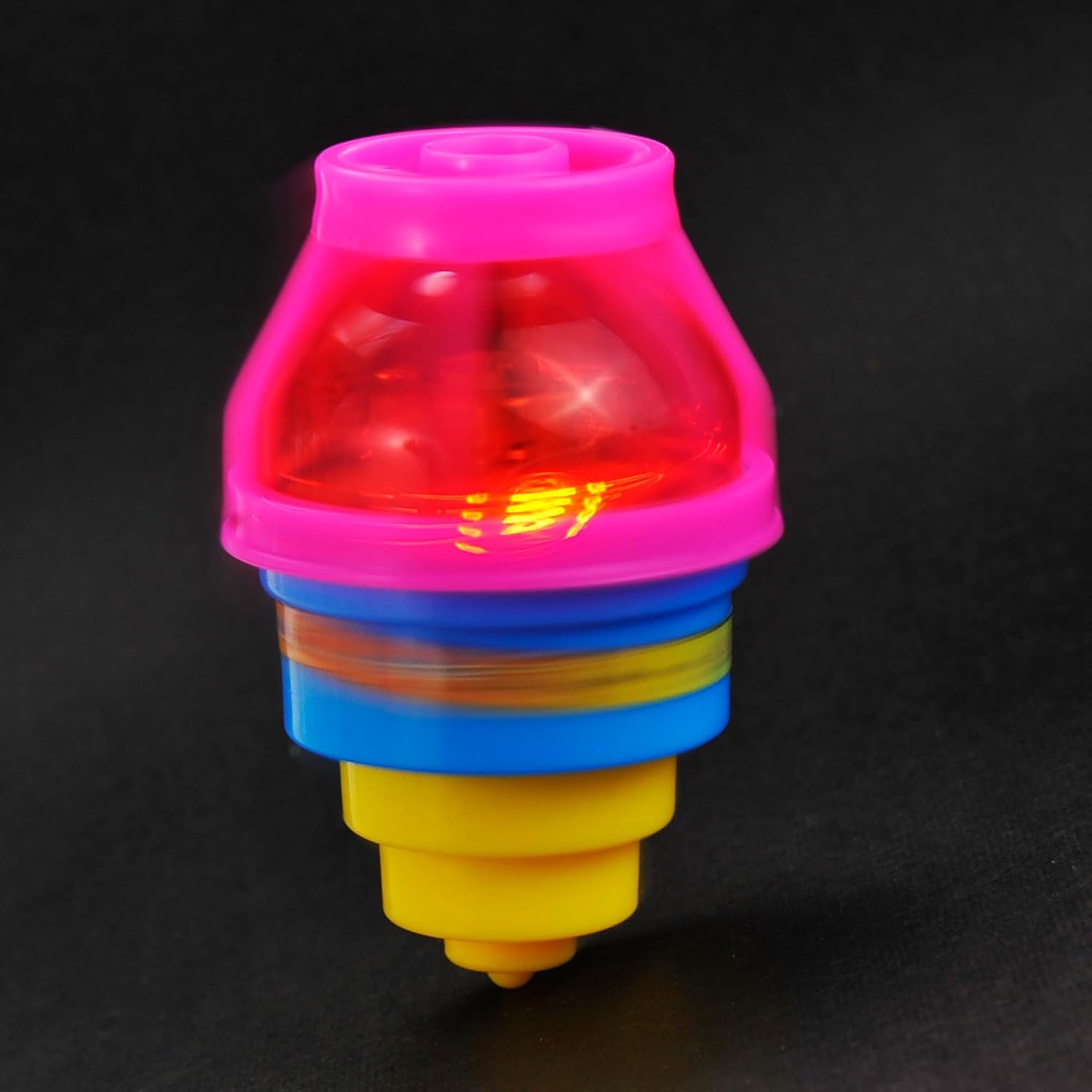 PowerTRC Spinning Tops for Kids, LED Light Up UFO Tops | Bulk Party Favor Toys | 12 Pack Tops with Gyroscope for Parties, Birthdays, Or School Rewards