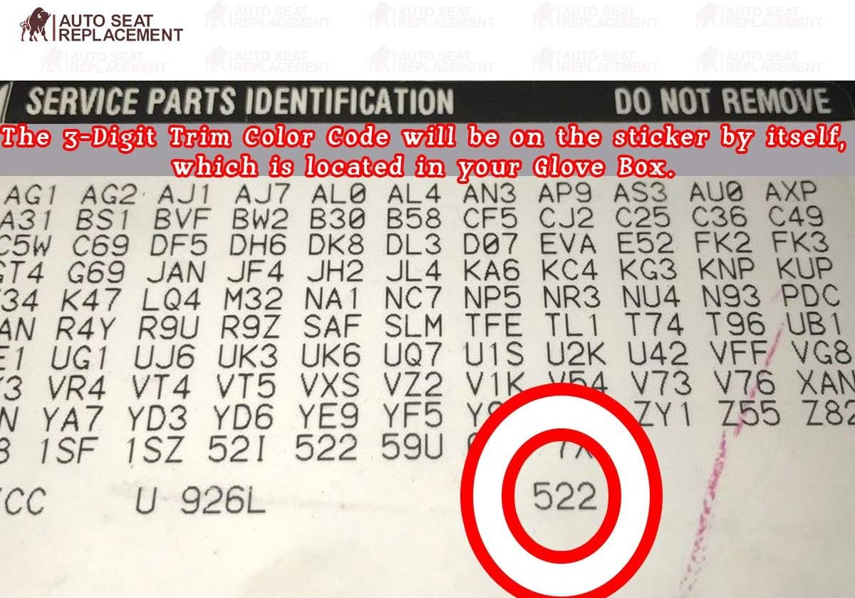 2003 2004 2005 2006 GMC Yukon Denali Synthetic Leather Seat Cover Replacement, 2 Tone Color GMC Sierra Denali Vinyl Seat Cover (Driver Bottom, Medium Neutral and Shale (Two Tone Tan))
