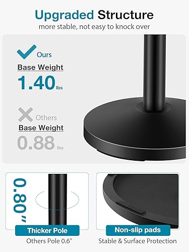 Miniatura 4 de InnoGear Kit de soporte de micrófono de escritorio, soporte de micrófono de mesa ajustable mejorado con 8 piezas de adaptador de soporte de
