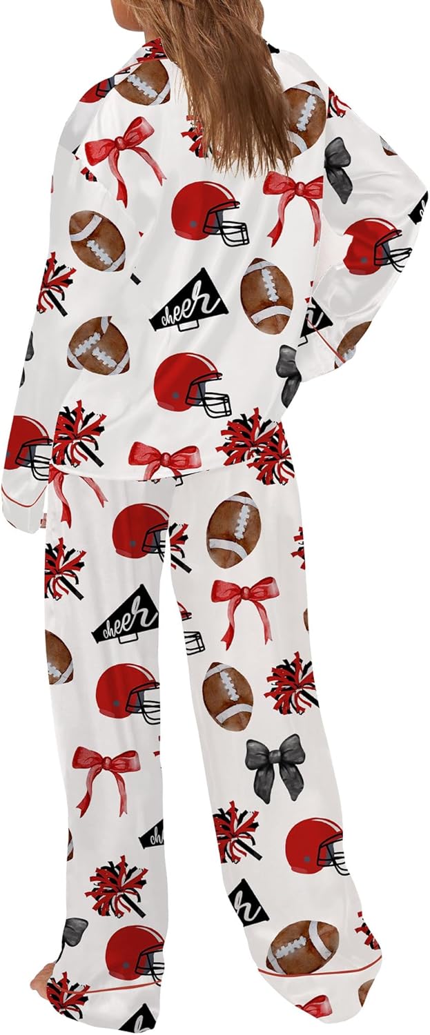 SHESHOW Satin Pajamas for Women Set Long Sleeve Button Down Sleepwear 2 Piece Nightwear Women Pjs Sets Size XS-XXL - Image 2