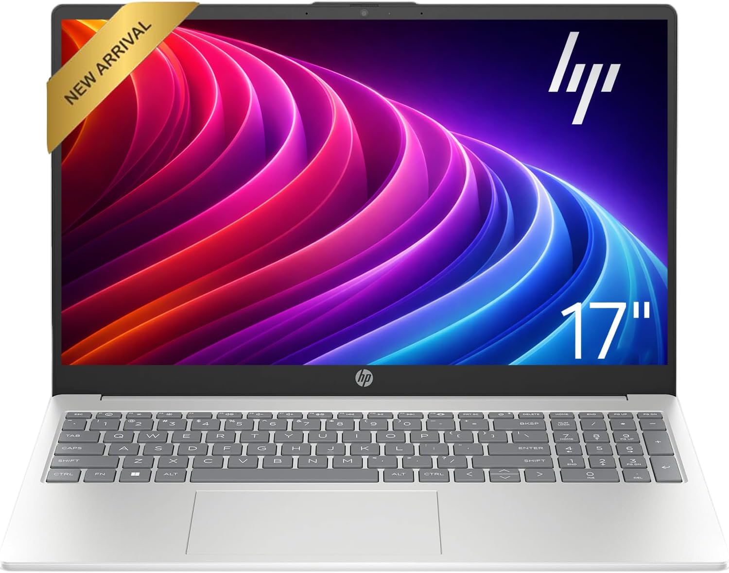 HP 17 Inch Laptop 2026 Edition, 16GB RAM, 1TB Storage (512GB SSD + 512GB External), Intel 13th i3 CPU (8 Cores), 17.3″ IPS Display, Large Screen, Windows 11 with Office 365 for The Web, No Mouse