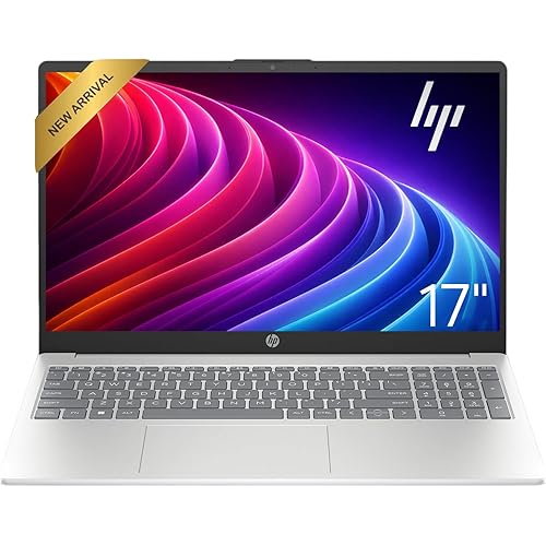 HP 17 Inch Laptop 2026 Edition, 16GB RAM, 1TB Storage (512GB SSD + 512GB External), Intel 13th i3 CPU (8 Cores), 17.3" IPS Display, Large Screen, Windows 11 with Office 365 for The Web, No Mouse