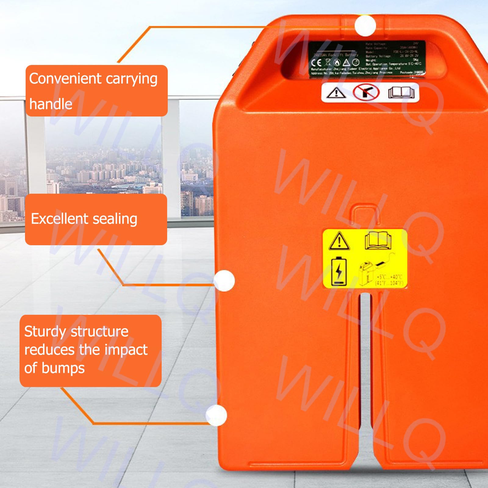 Batteria al Litio per transpallet Elettrico da 48 V/24 V 20 Ah 36 Ah per Carrello elevatore Elettrico, Pacco Batteria di Ricambio, 4 Pin/6 Pin, scarica