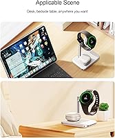 Vista 3 de Soporte de carga 2 en 1 para Samsung Watch y auriculares, base de carga plegable compatible con Watch Galaxy 7/6 Classic/5/5 Pro/5