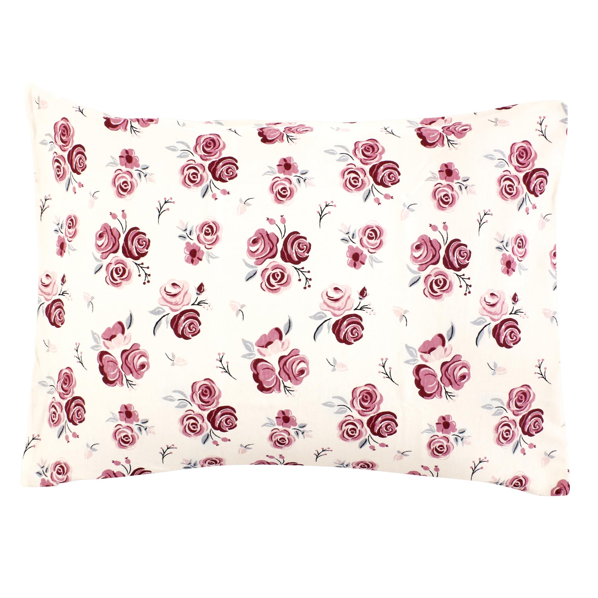 Hudson Baby Unisex Baby Cotton Toddler Pillow Case, Rose, One Size