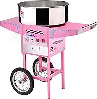 Vista 1 de Popcorn Máquina para hacer algodón de azúcar de tipo comercial Great Northern, Con carro, Rosado