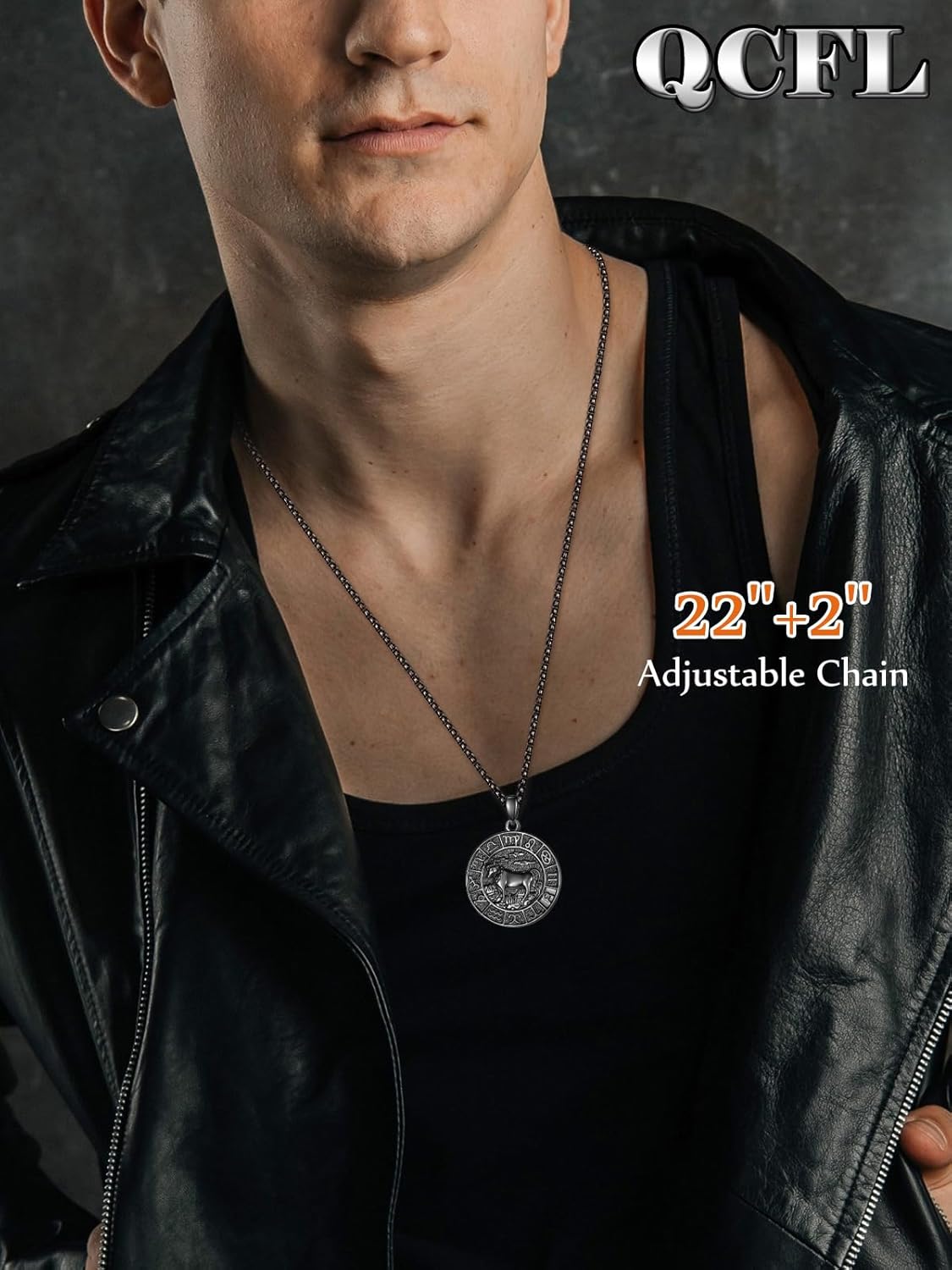 Zodiac Necklace for Men - 925 Sterling Silver/14K Gold/Black Horoscope Constellation Pendant Medal, Birthday Gifts Jewelry for Him (12 Zodiac Signs) - Image 3