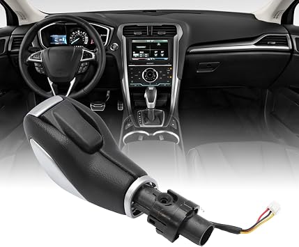 Automatic Gear Shift Knob Handle with Button Fits for Fusion Escape 2013-2016 Transit 15-20 Gear Shifter Lever Selector Matte Replaces DG9Z-7213-EA | Fits for Fusion Escape 2013-2016 Transit 15-20; DG9Z-7213-EA; Gear Shifter Lever Selector; Matte; Perfect fit; Easy install