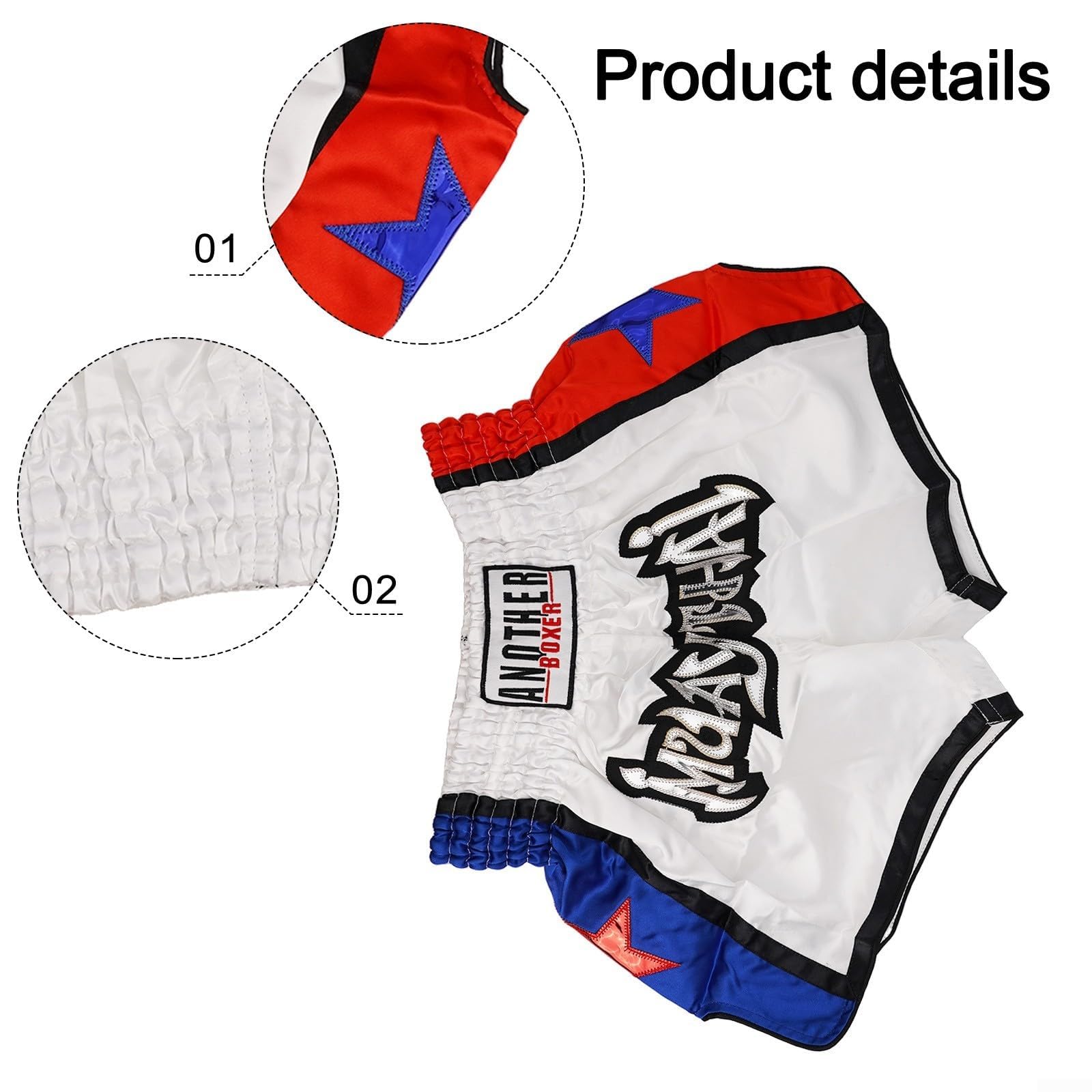 BlissfulAbode Pantalones cortos de boxeo funcionales para artes marciales mixtas y Muay Thai