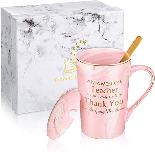 Miniatura 1 de Regalos para profesoras para mujeres, divertida taza de café de graduación con texto en inglés "Thank You Teacher", regalos para profesores nuevos