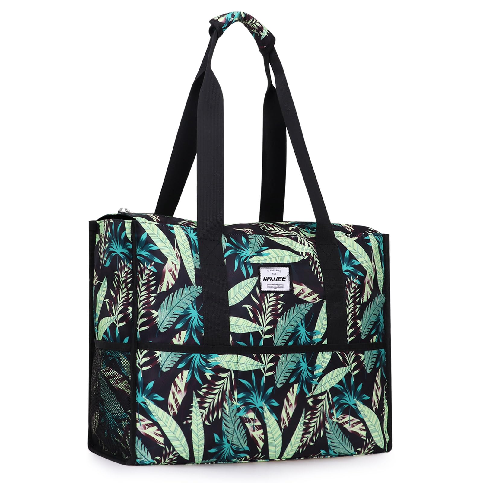 Utility Tote Bag with Laptop Compartment Luggage Sleeve Zippered Multi-pocket Commute Shoulder Purse for Nursing Work