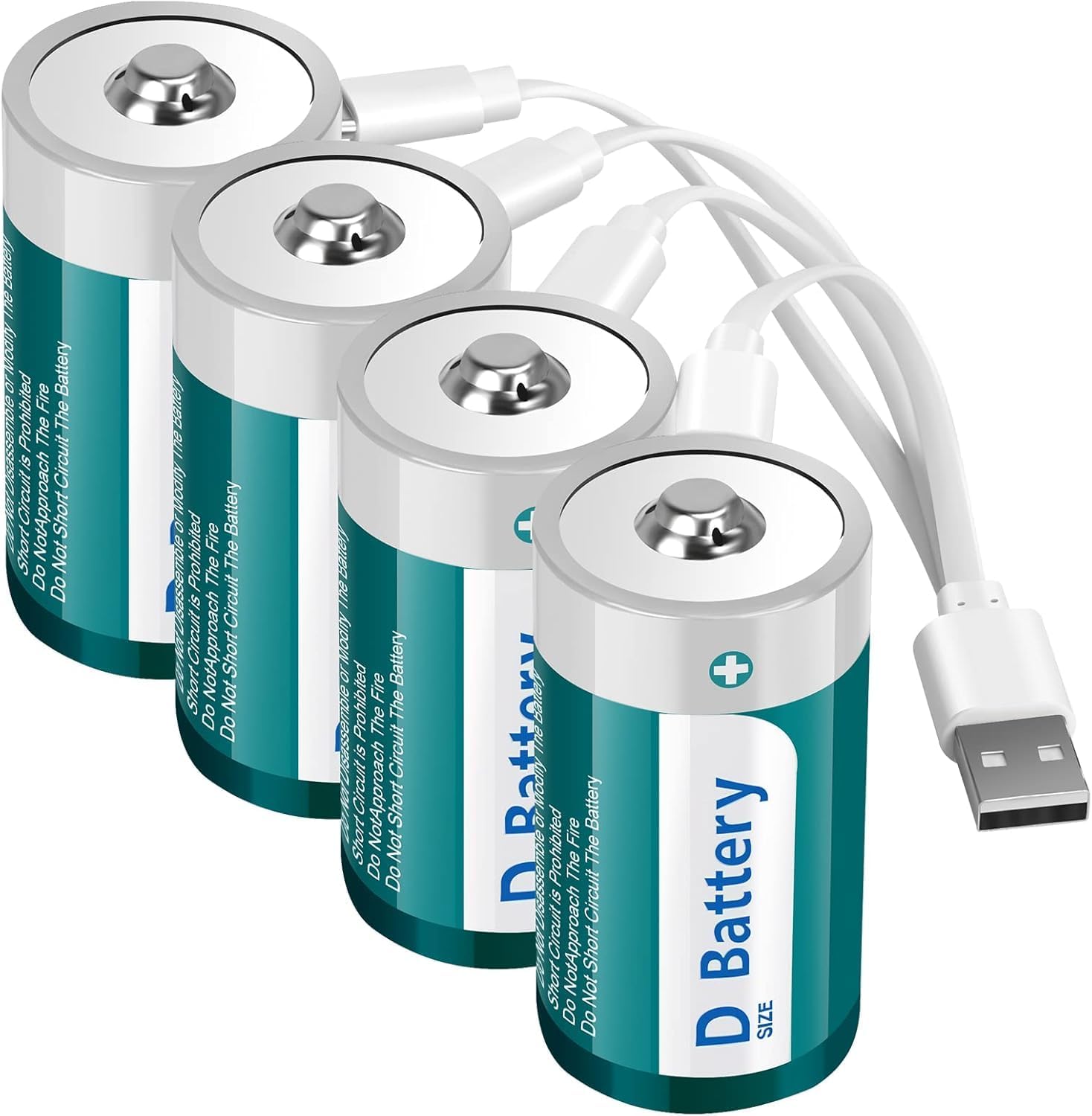 Fitinoch å
é»åŒãªããŠã Dã»ã«ããããªãŒ USB 4 in 1å
é»ã±ãŒãã«ä»ãã1.5V LR20 Dãµã€ãºããããªãŒäº€æçšæäžé»ç¯ãããã¡ã(4ããã¯)