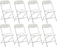 Vista 20 de BTEXPERT Juego de 10 sillas plegables de plástico negro, marco de acero, silla comercial de alta capacidad para eventos, juego ligero para oficina