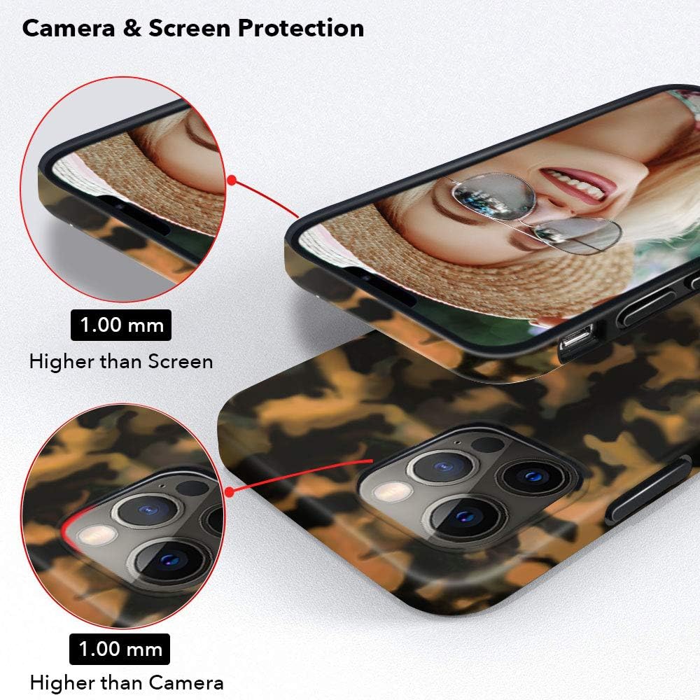 Hepix Brown Tort Compatible with iPhone 12 Pro Max Case Leopard iPhone 12 Pro Max Case 6.7 Inch 2020, Tortoise Phone Case IMD Anti-Yellow Anti-Scratch, Full-Body Protective Cover for iPhone 12 Pro Max