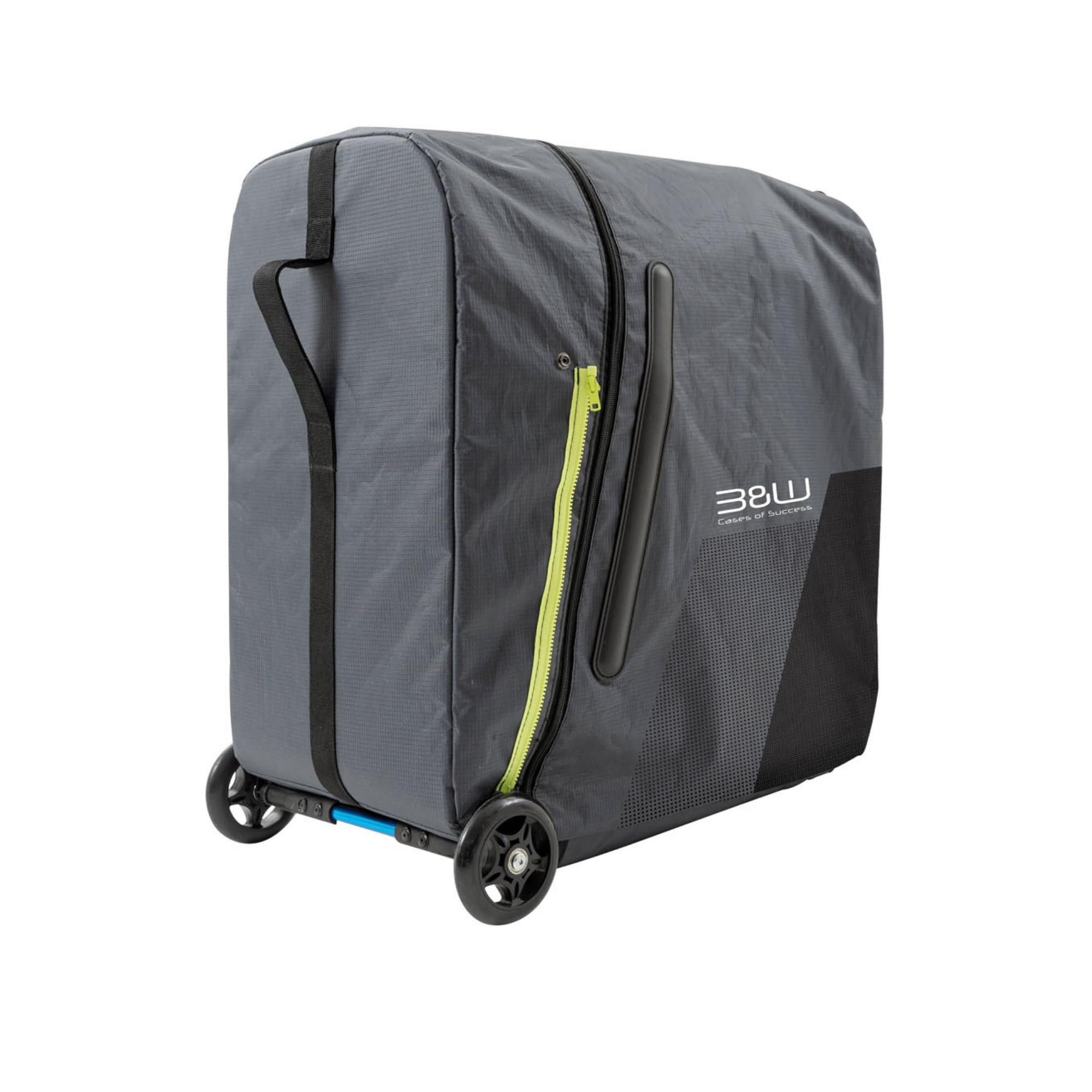 B&W International GmbH Foldon.bag Pack Bicycle Bag (Bag for Folding Bikes, Includes Gym Bag for Accessories, Transport Bag with Aluminium Frame, Trolley, Maximum Load 17 kg),Grey/Black